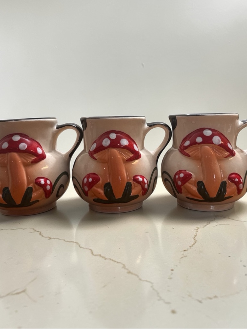 Vintage 70’s Cow & Mushroom Ceramic Coffee Mug Handmade - Picture 4 of 5